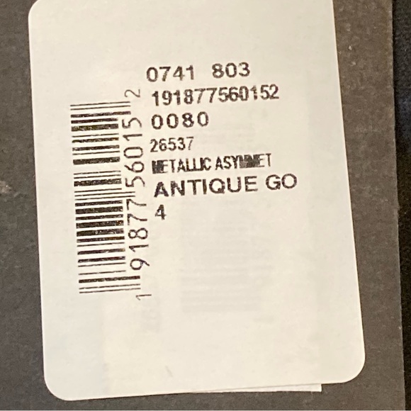 NWT Ieena for Mac Duggal 26537 Gold Metallic Draped One Shoulder Gown- Sz 2 & 4 - Picture 10 of 11